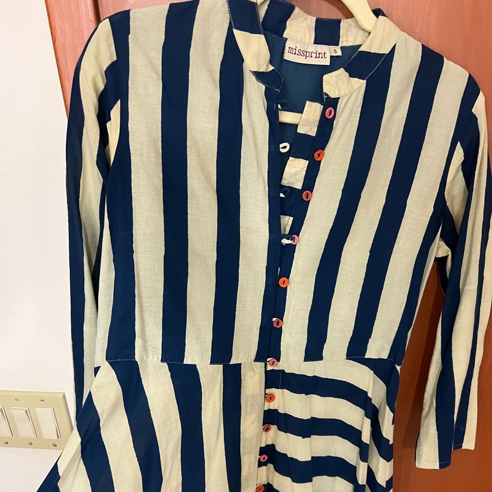 Missprint striped summer dress small